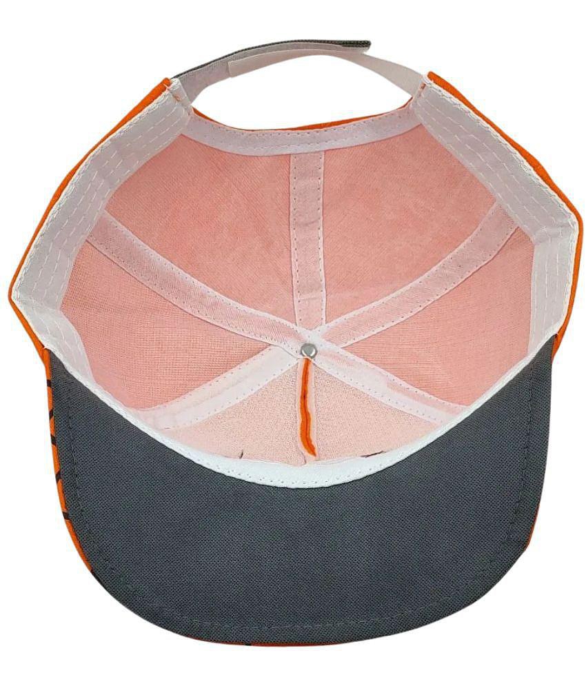 Luxurious Men Zacharias unisex Kids Cotton Cap kc-09-Orange- (Pack of 1) (1-4 Years) - None 2025