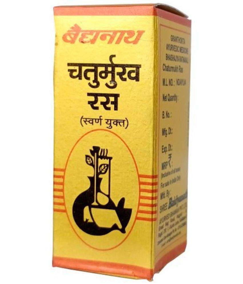 Baidyanath Chaturmukh Ras with Gold  Tablet 10 no.s Pack Of 1