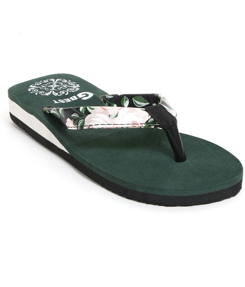 GBest - Green Women's Thong Flip Flop - None