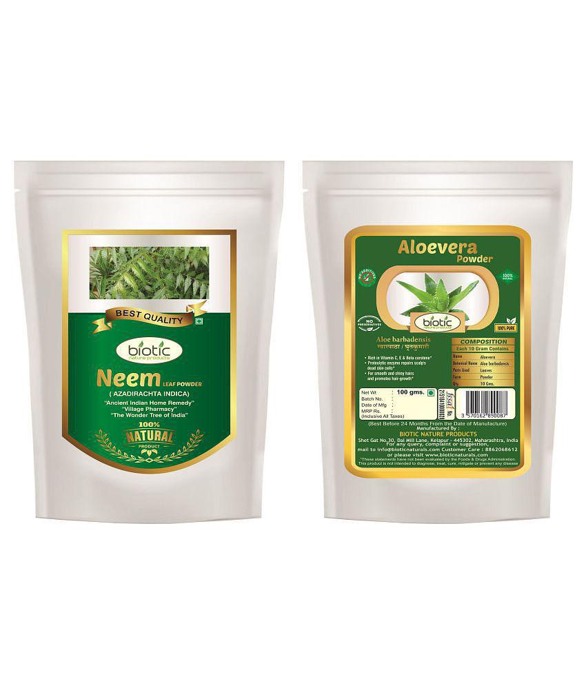 Biotic Neem Leaf & Aloevera Powder for Diabetes Powder 200 gm