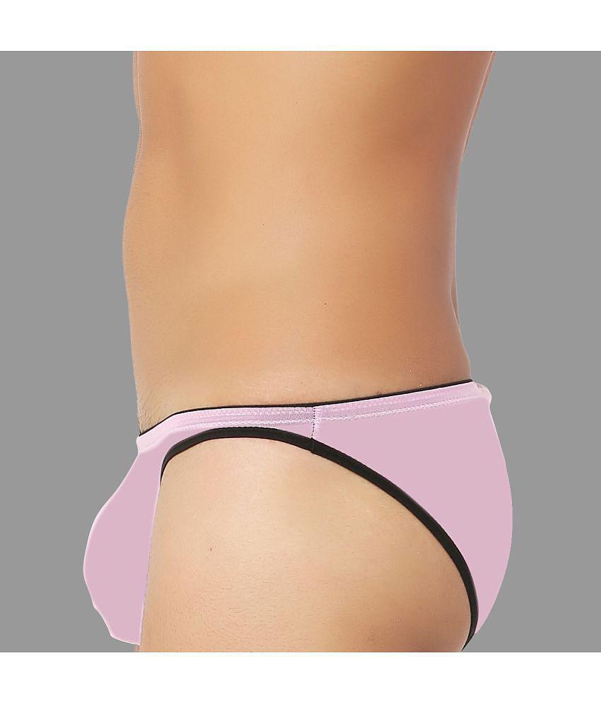 Bruchi Club - Fluorescent Pink Nylon Men's Bikini ( Pack of 1 ) - None