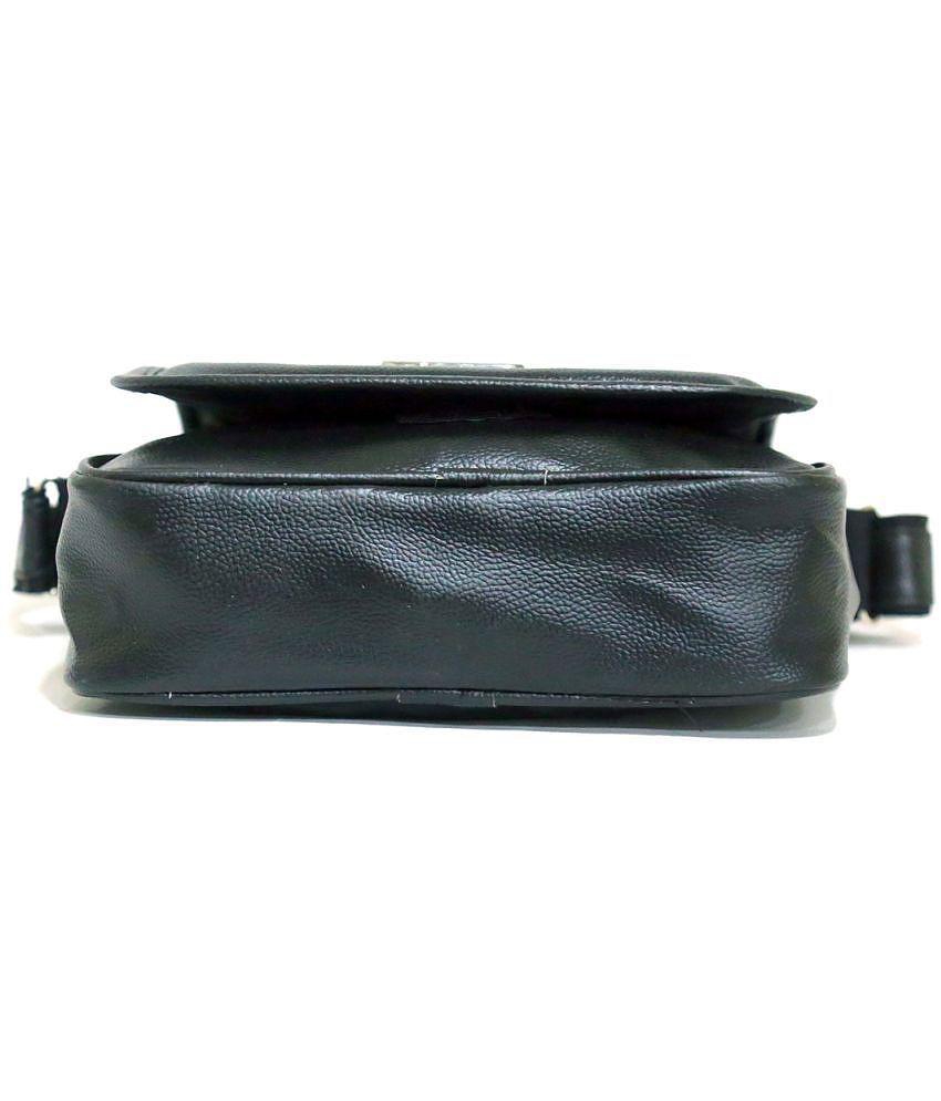 Latest Men krishiv - Black Solid Messenger Bag - Black 2025 at ShopCircuit | ONDC