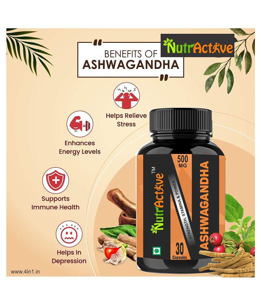 NutrActive Ashwagandha Capsules (500mg) 30 no.s Capsule