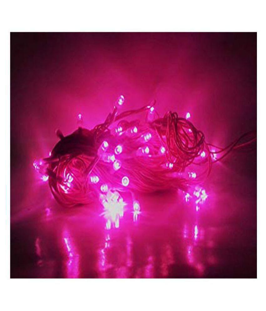 EmmEmm 10Mtr Soft Pink Pixel Led String Lights for Diwali, Christmas, New Year, Wedding Decoration - Pink