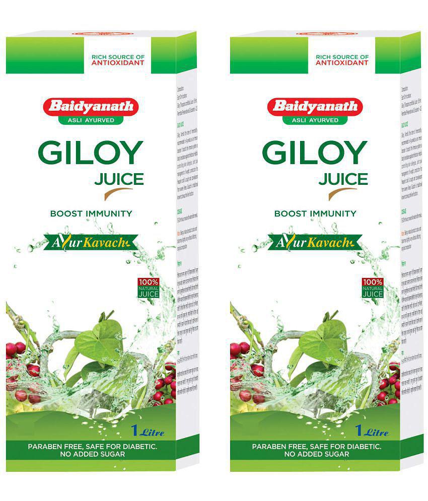 Baidyanath Natural Giloy Juice Liquid 1 l Pack Of 2