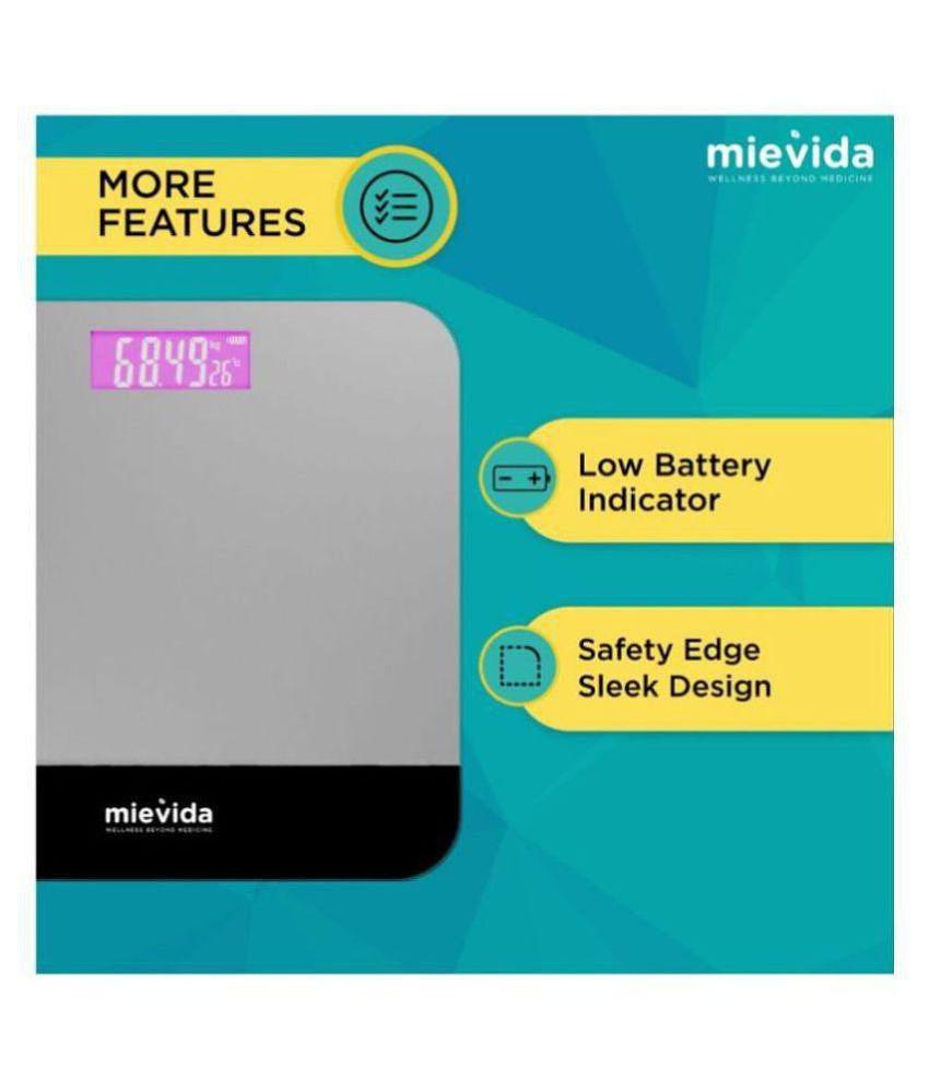 Mievida Fit F9 Digital Weighing Machine Low battery and backlight LCD display FIT F9