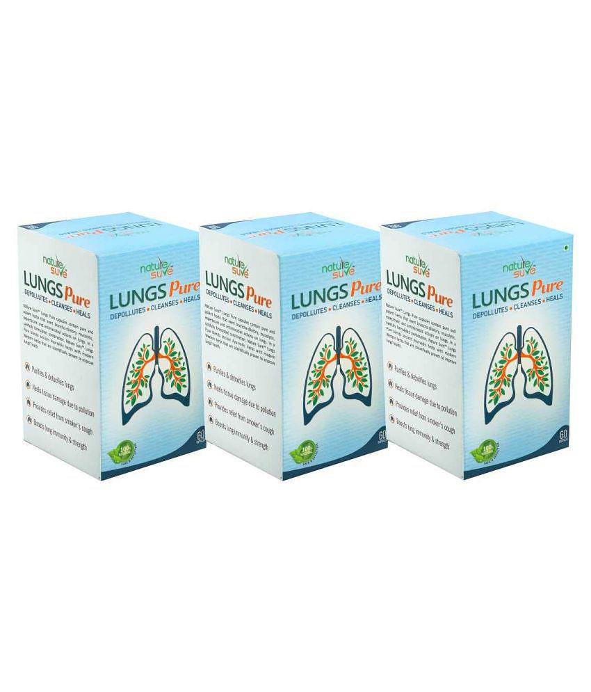 Nature Sure Lungs Pure Capsules for Respiratory Health 3 Packs (60 Capsules Each)