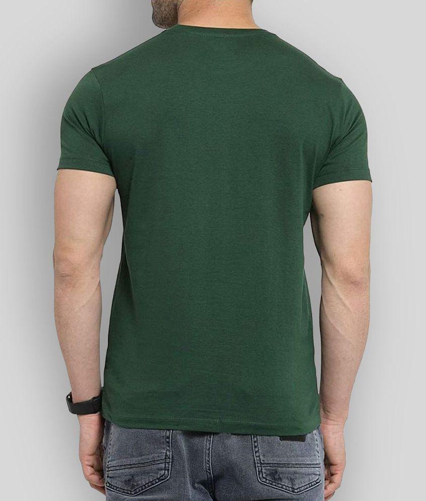 SKYRISE - Green Cotton Slim Fit Men's T-Shirt ( Pack of 1 ) - None