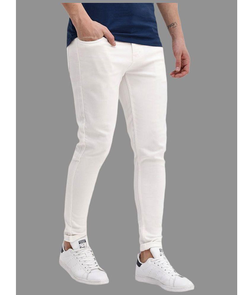 x20 - White Denim Skinny Fit Mens Jeans ( Pack of 1 ) - None