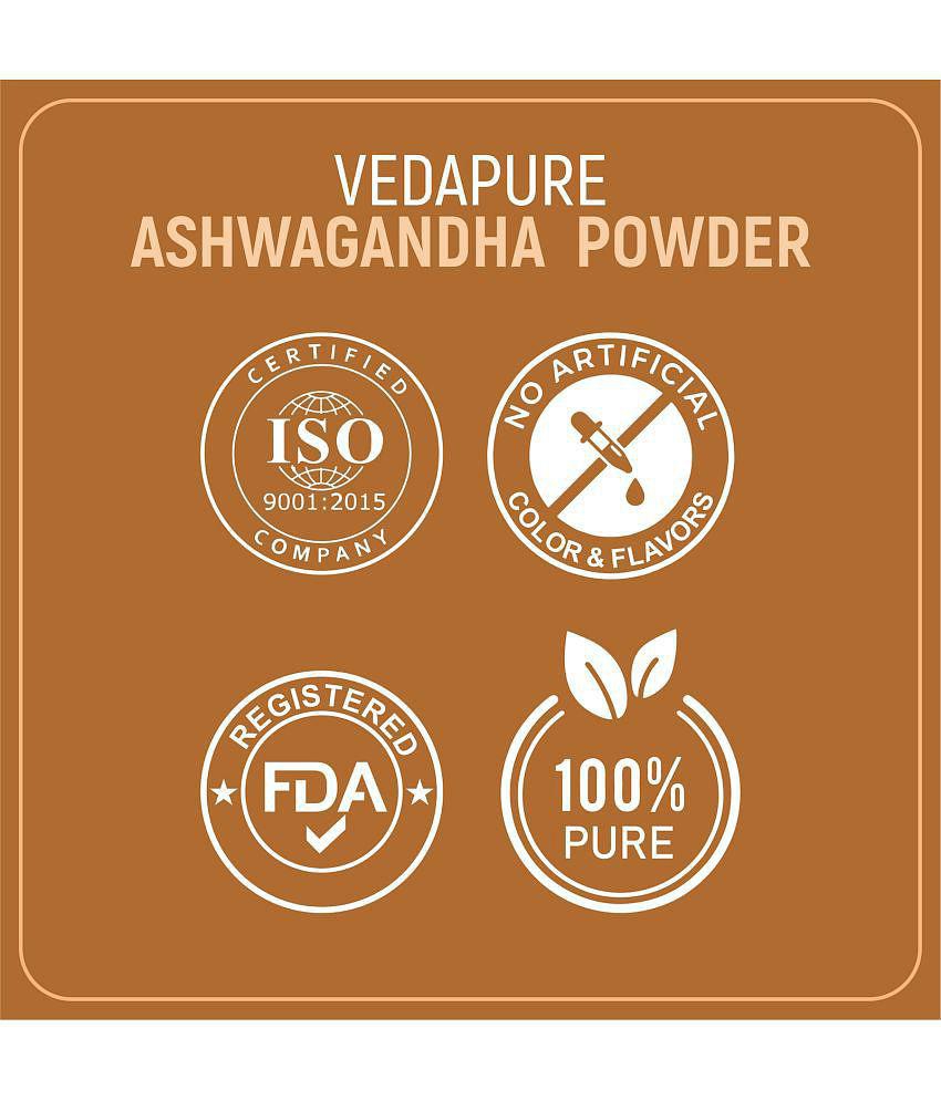 Vedapure 100% Natural & Pure Ashwagandha Powder Supports Anxiety & Stress - 100gm (Pack of 2)