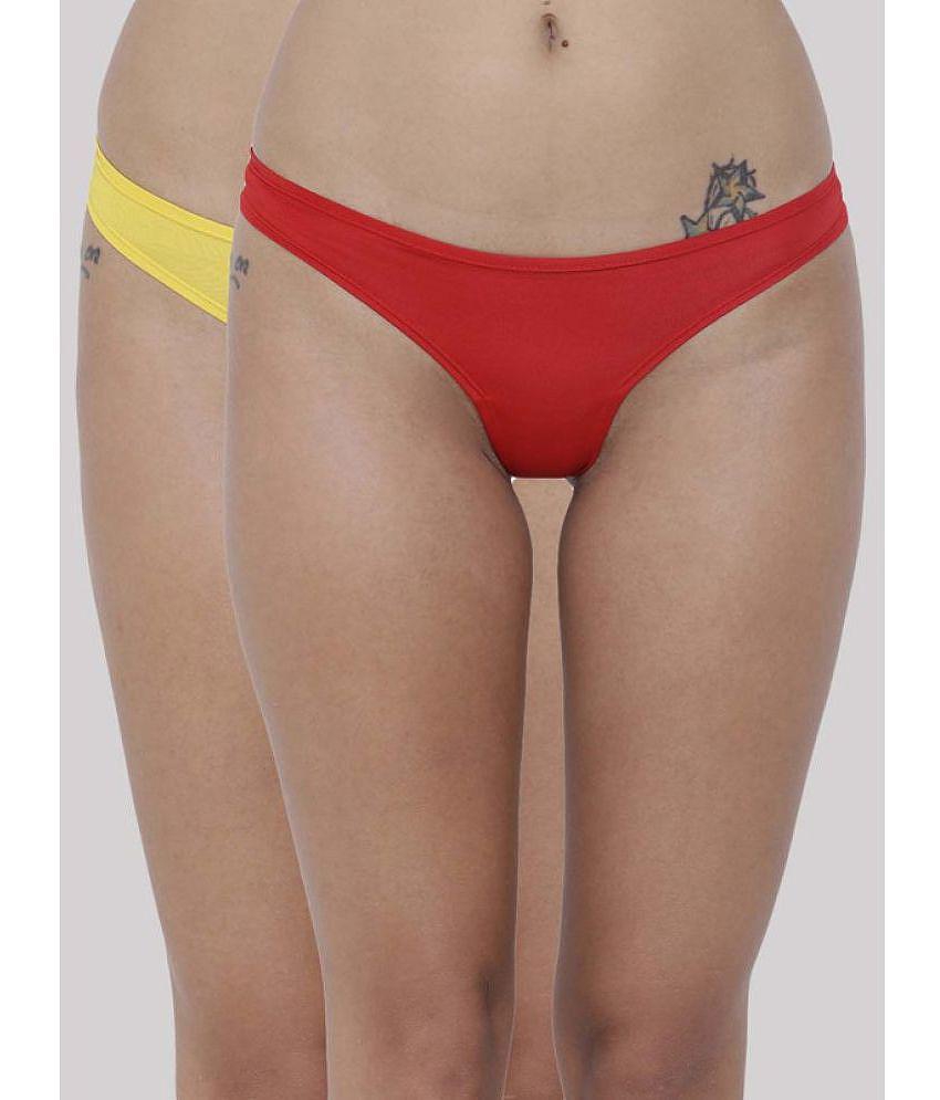 Stylish Men BASIICS By La Intimo - Multicolor BCPSS010B Polyester Solid Women''s Bikini ( Pack o