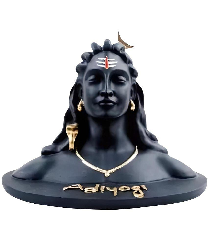 Khushi Enterprises - Lord Shiva Ideal For Car Dashboard ( Pack of 1 ) - Orange