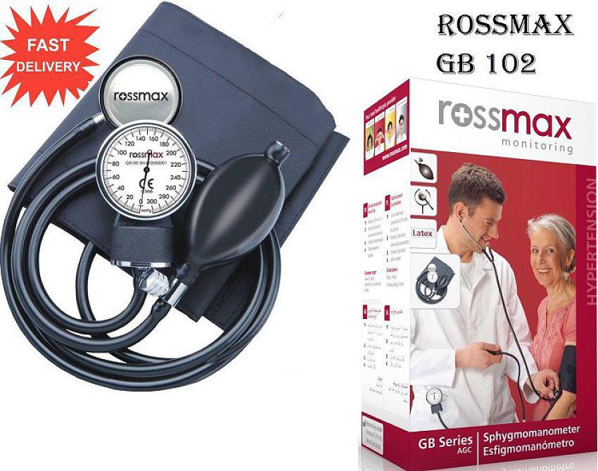 Rossmax GB 102 Upper Arm Manual Blood Pressure Monitor (D-ring cuff with stethoscope)