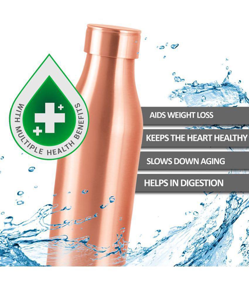 Milton Copper Charge 1000 Water Bottle, Set of 2, 930 ml Each, Copper | 100% Leak Proof | Office Bottle | Gym Bottle | Yoga Bottle | Home | Kitchen | Hiking | Treking Bottle | Travel Bottle 