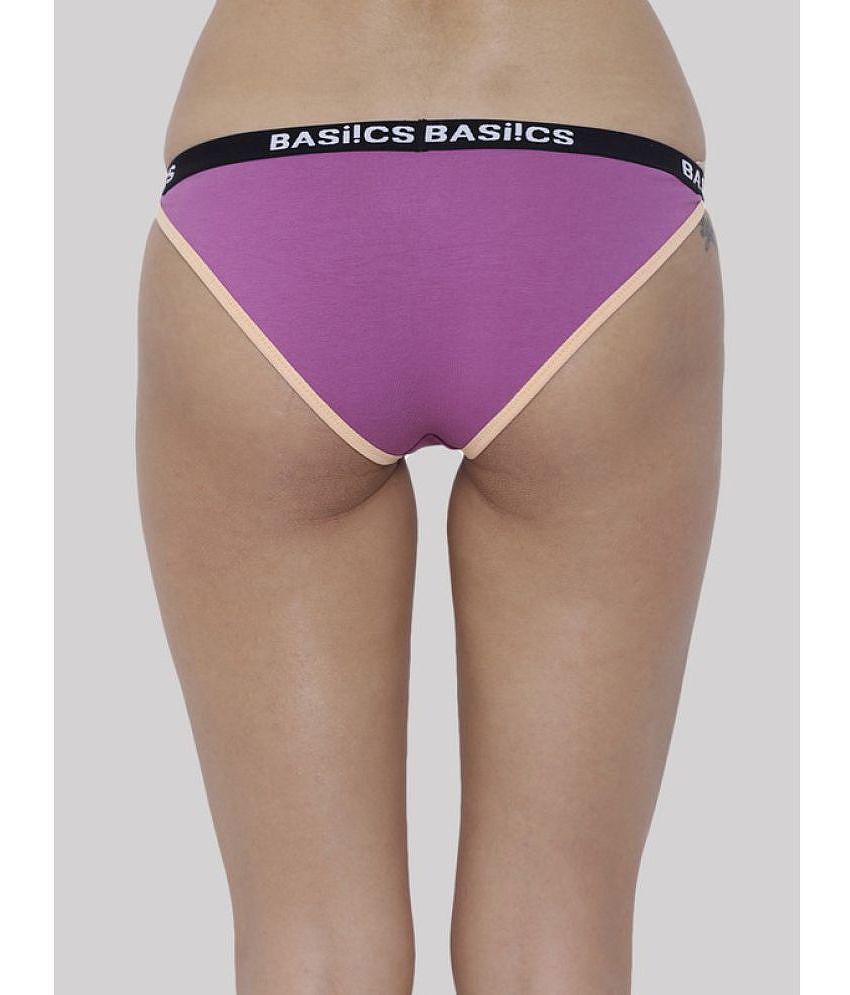 Top Men BASIICS By La Intimo - Multicolor BCPBR090B Cotton Lycra Solid Womens Crotchless ( Pack 