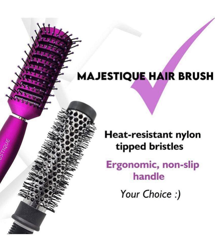 Majestique 3Pcs Hair Brush Set Detangle Brush, Round Hair Brush For Blow Drying & Vent Blow Brush