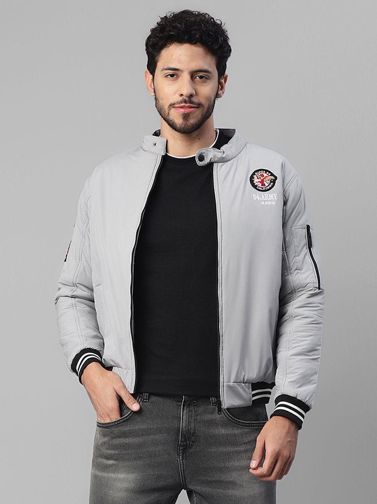 UrbanMark Men Regular Fit Men Round Neck Jacket-Grey - None