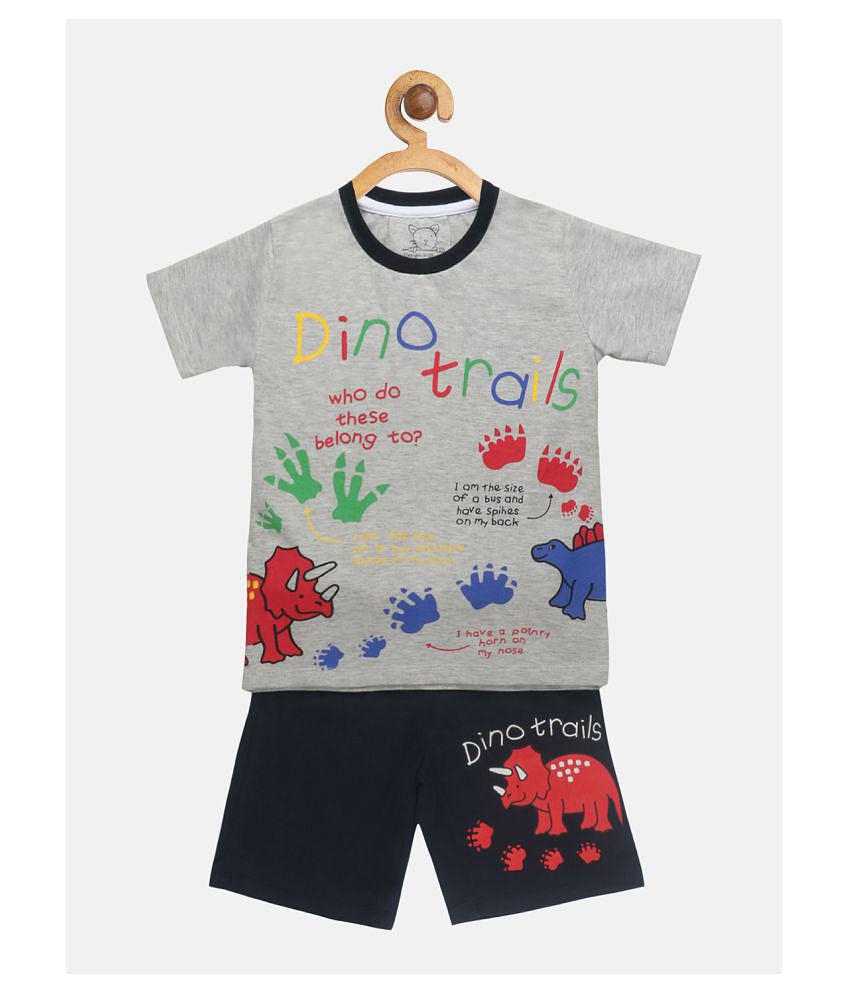 Lazy Shark Boys  Tshirt & Shorts Set - None