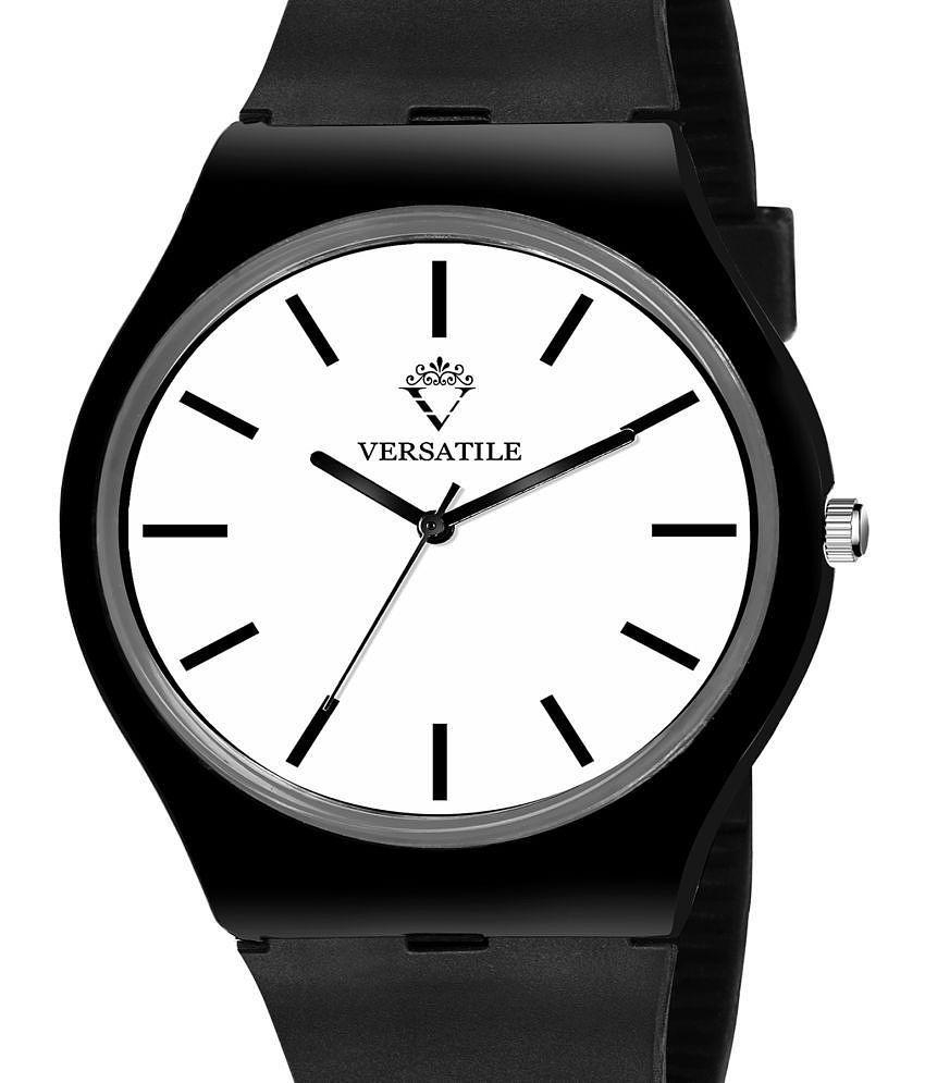 Versatile - Black Leather Analog Men's Watch