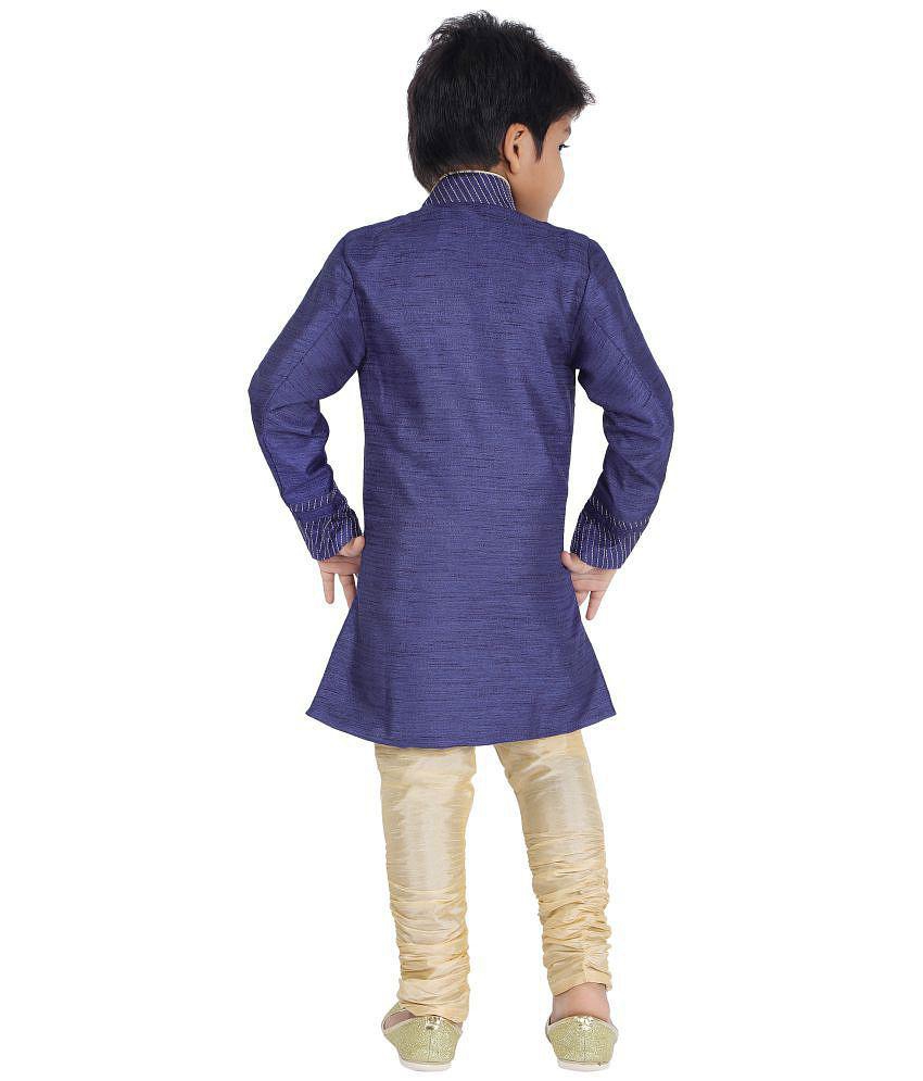 Ahhaaaa Kids Ethnic Wear Sherwani and Breaches Set For Boys - None