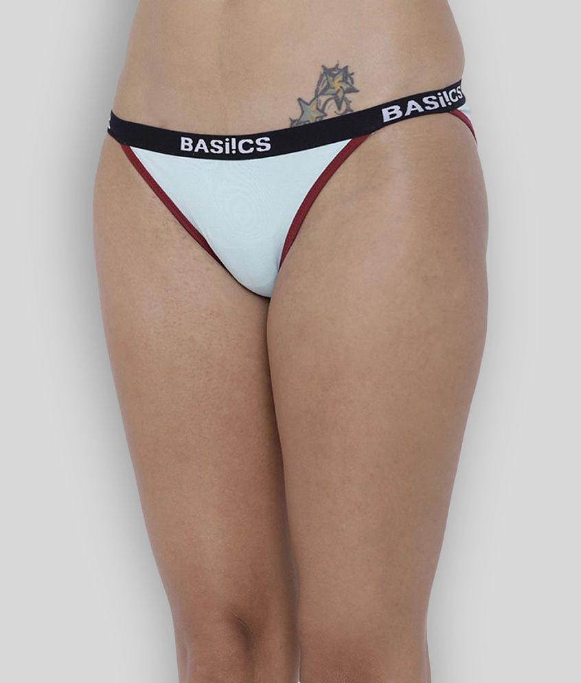 Chic Men BASIICS By La Intimo - Green Cotton Solid Women's Thongs ( Pack of 1 ) - None 2025 at S