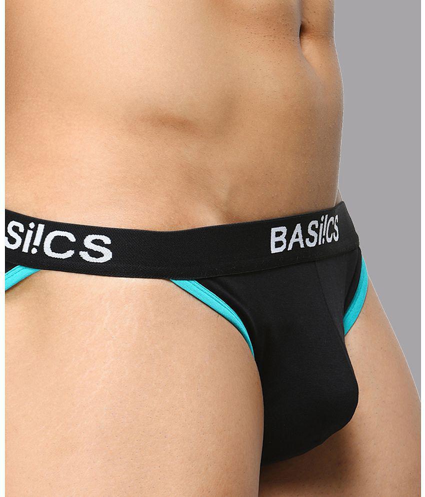 BASIICS By La Intimo - Black BCSBR02 Spandex Men's Briefs ( Pack of 1 ) - S, Black