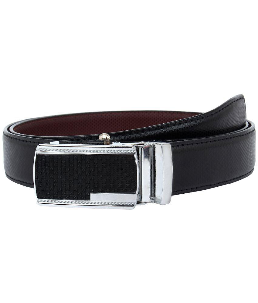 Premium Men Zacharias - Black Leather Men's Reversible Belt ( Pack of 1 ) - None 2025 at ShopCir