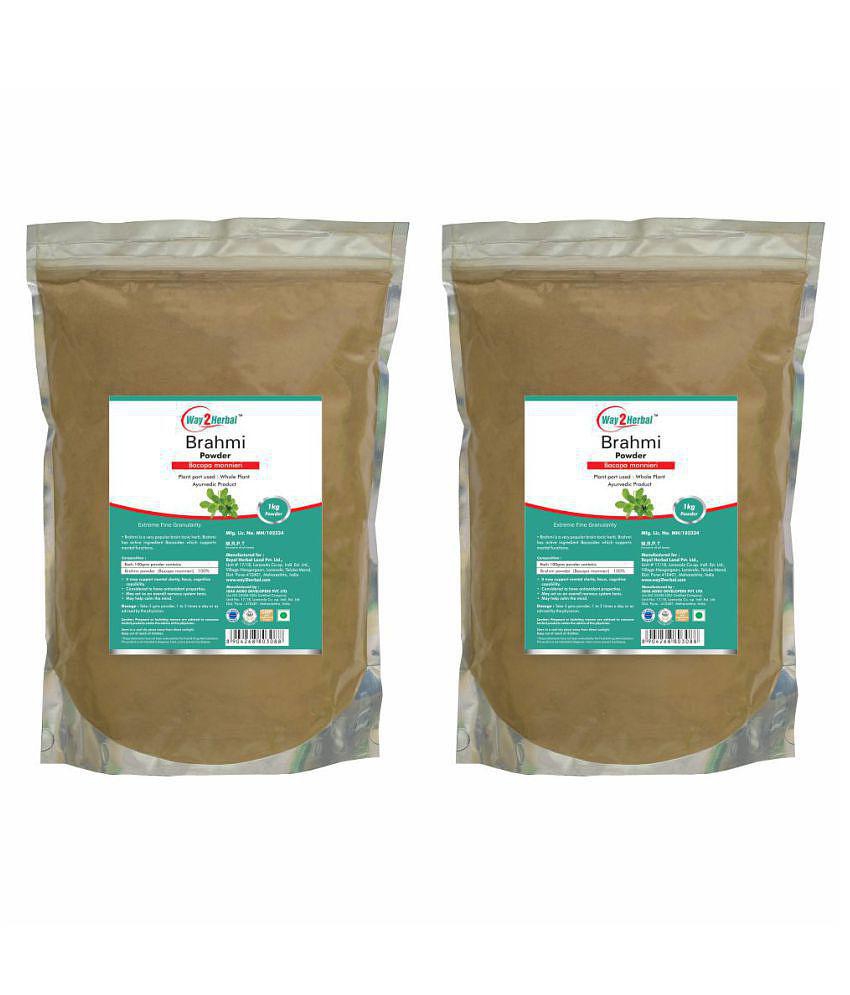 Way2Herbal Brahmi Powder 1 kg Pack of 2