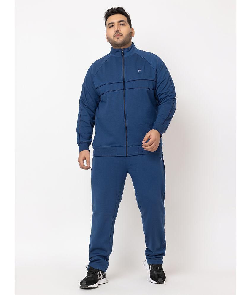 YHA - Blue Fleece Regular Fit Men''s Tracksuit ( Pack of 1 ) - None