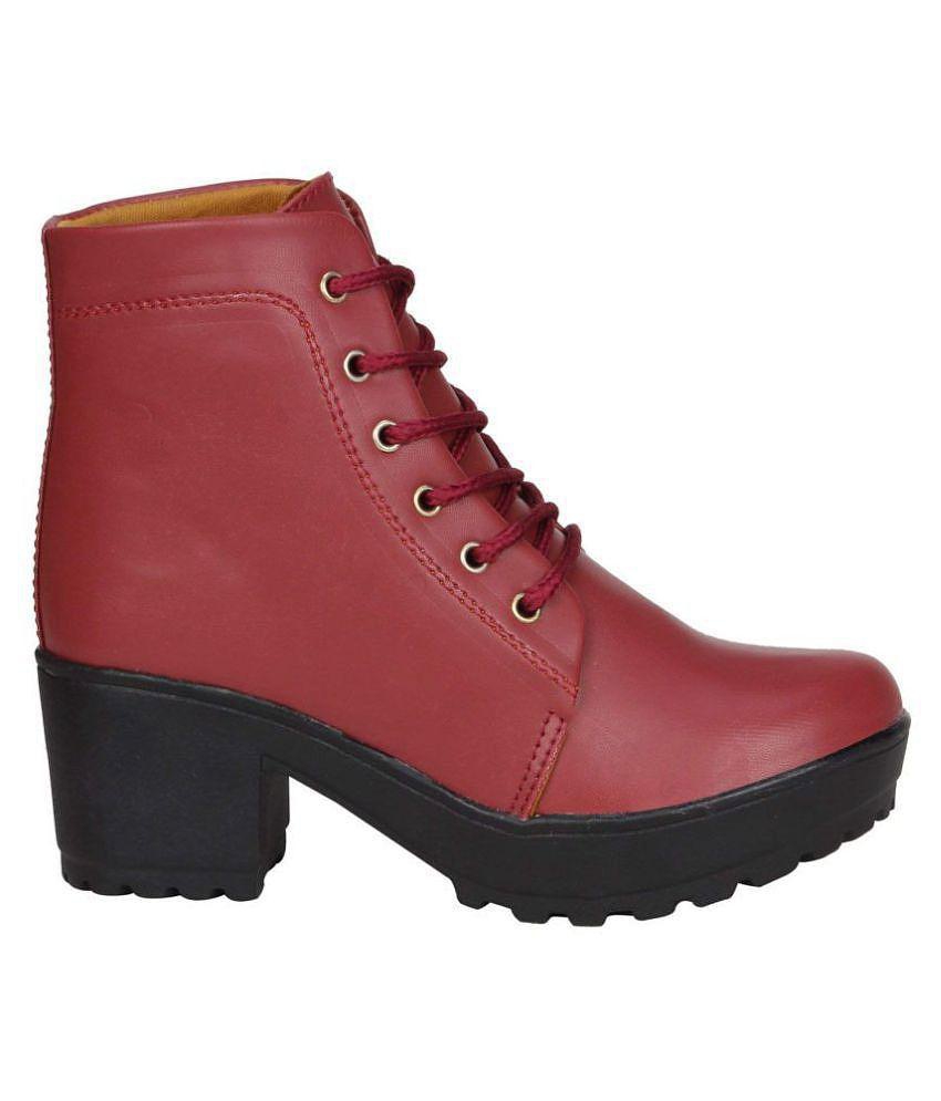 Commander Maroon Ankle Length Chukka Boots - None