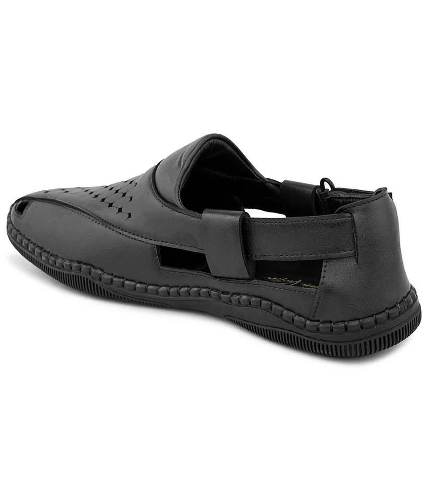 Latest Men Fashion Victim - Black Mens Sandals - None 2025 at ShopCircuit | ONDC