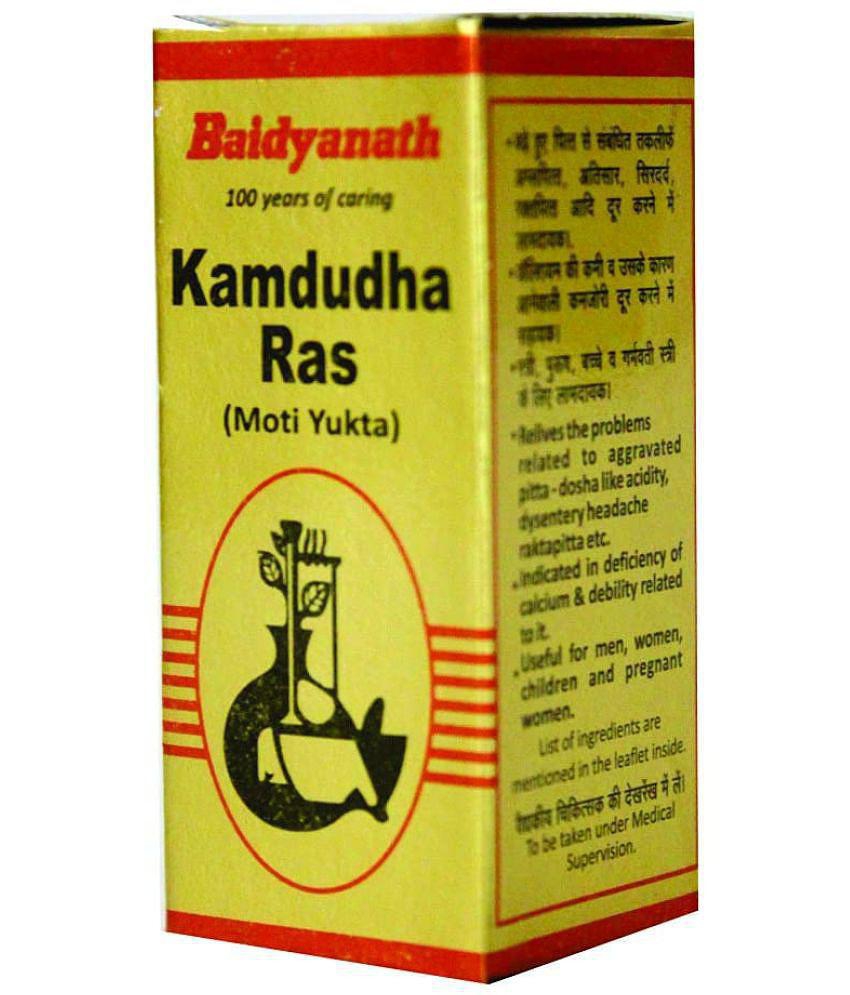 Baidyanath Kamdudha Ras Moti Yukta - 25 Tablets (Pack of 4)