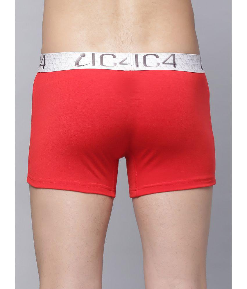 IC4 - Multicolor Cotton Blend Men's Trunks ( Pack of 2 ) - M