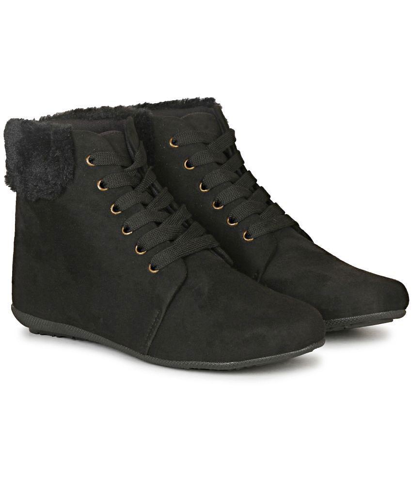 Ishransh - Black Women''s Ankle Length Boots - None