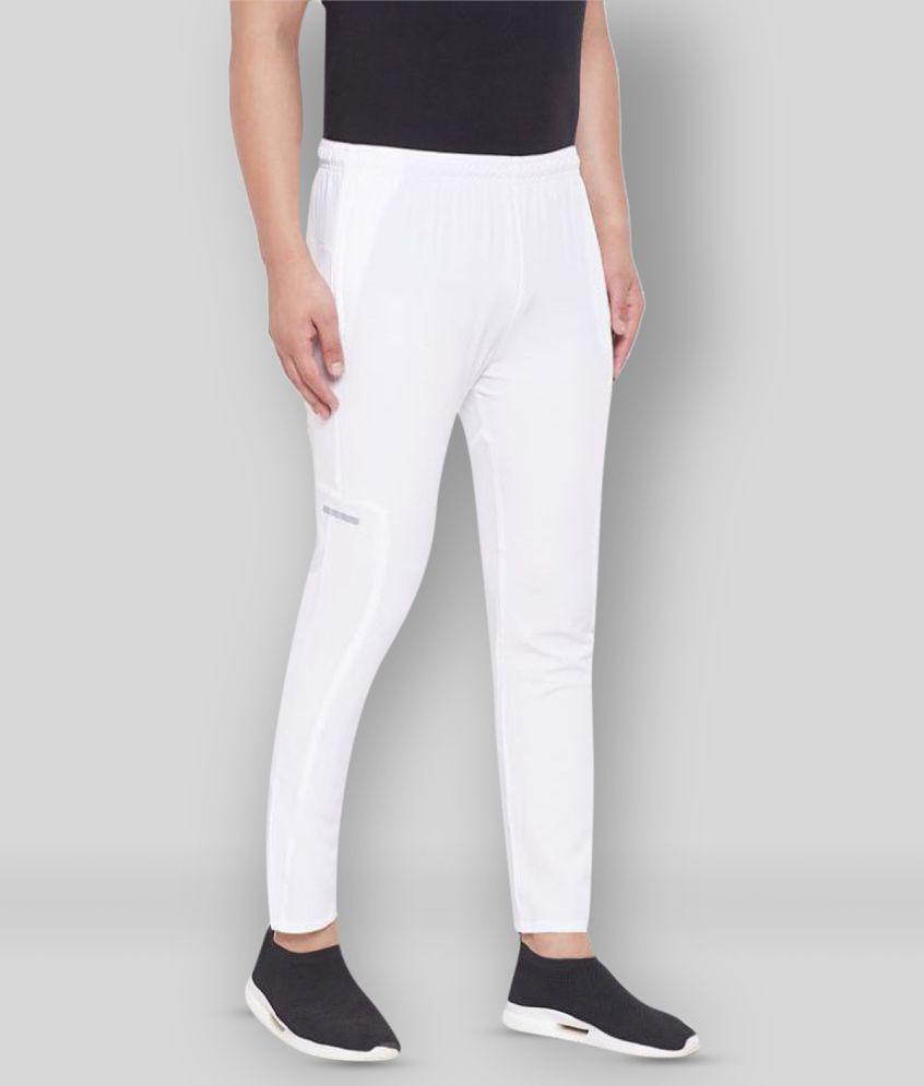 RANBOLT - White Polyester Men's Trackpants ( Pack of 1 ) - L