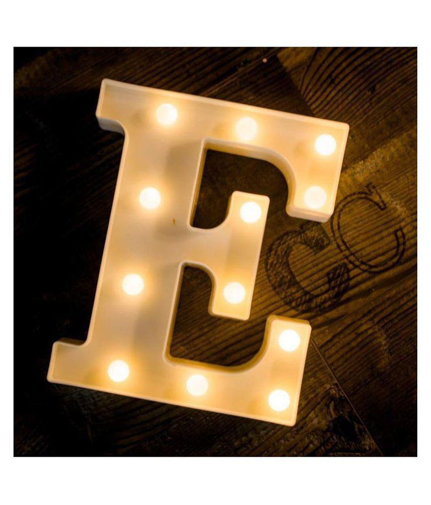 MIRADH LED Marquee Letter Light,(Letter-E) LED Strips - Yellow