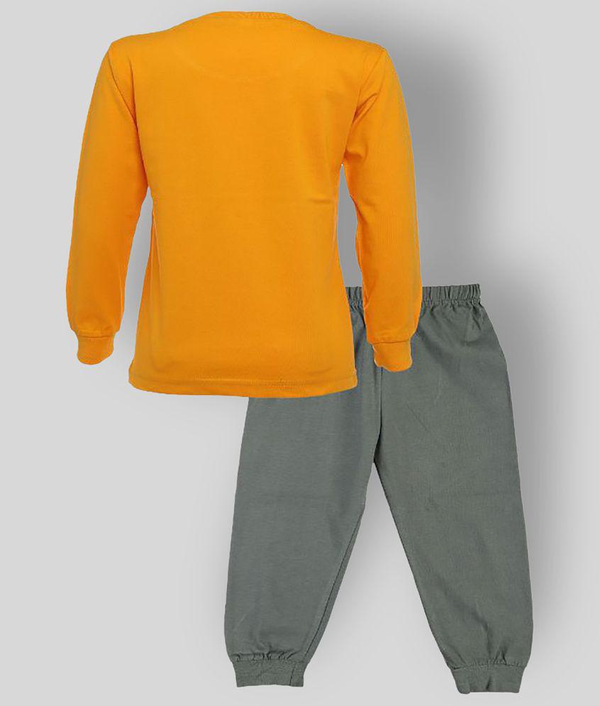 Stylish Men CATCUB - Yellow Cotton Boy's T-Shirt & Pants ( Pack of 1 ) - None 2025 at ShopCircui