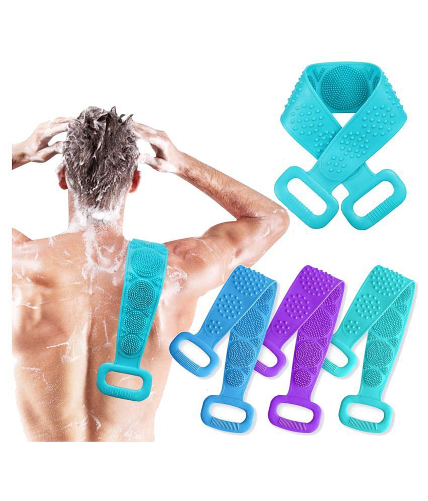 Saleh Silicone Shower Bath Belt Back Scrubber Brush Body Scrub Foam 140 g