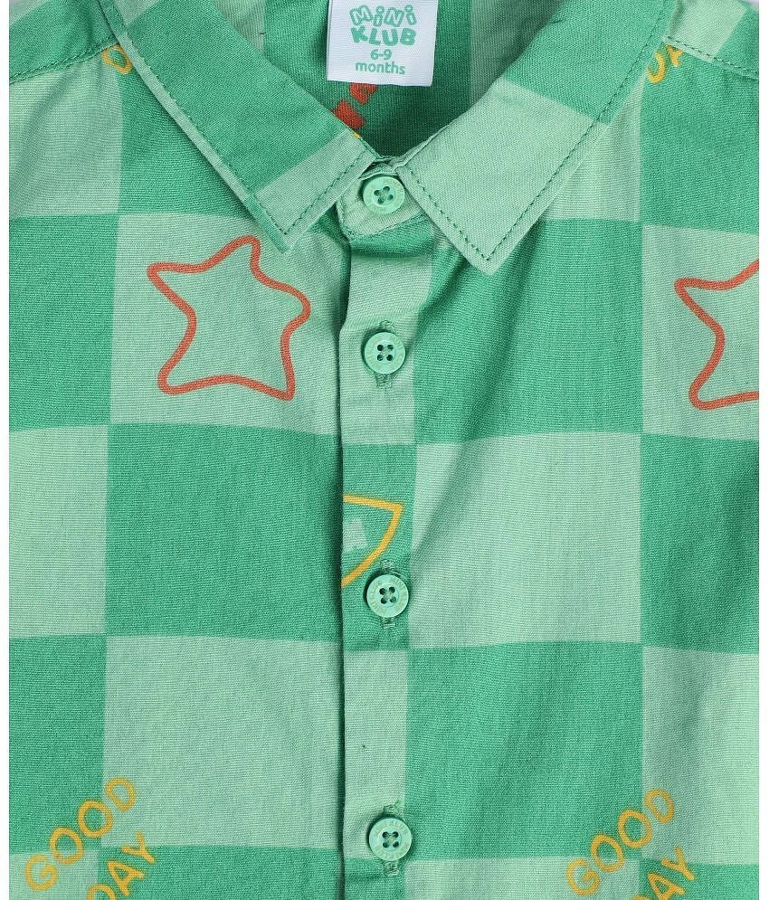 Buy Online Miniklub Retail Private Limited MINI KLUB - Green Baby Boy Shirt ( Pack of 1 ) - None