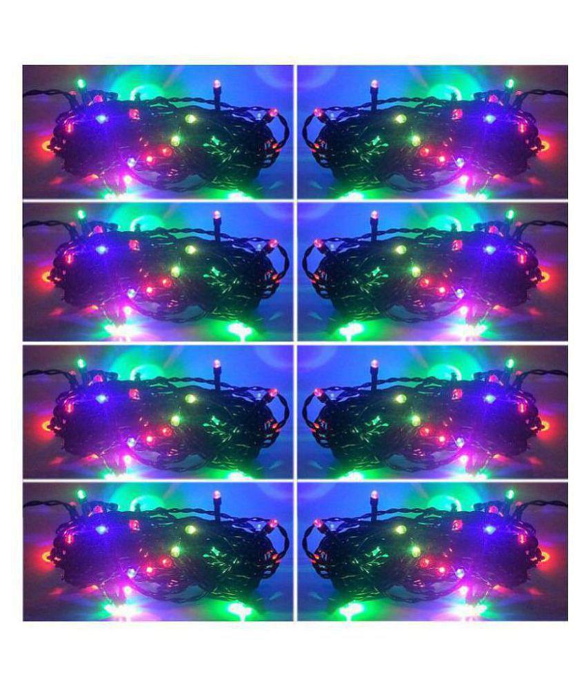 EmmEmm Set of 8 Pcs 3.5Mtr MultiColor Led String Lights Multi - Multicolour