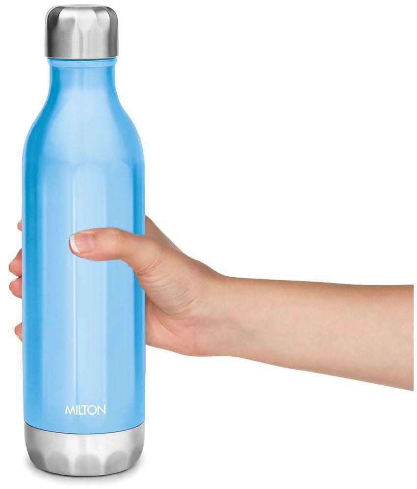 Milton Bliss 900 Thermosteel 24 Hours Hot and Cold Water Bottle, 820 ml, Blue - Blue