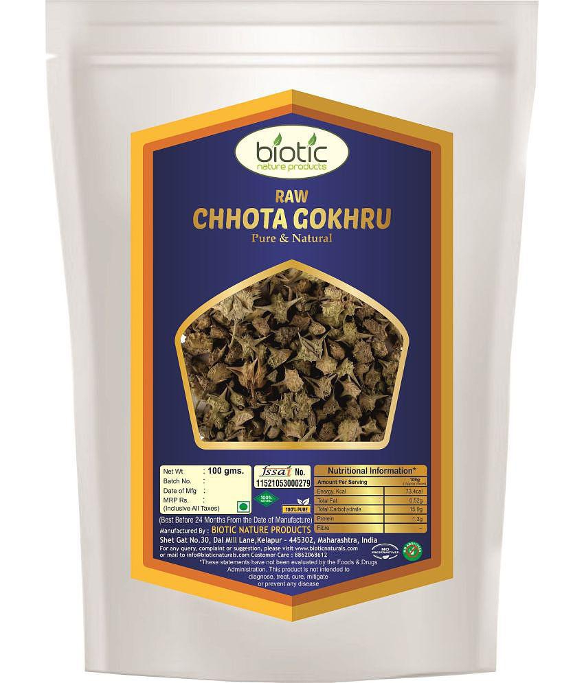 Biotic Chhota Gokhru Raw - Small Caltrops Seed - Gokhru small 200 gm Pack of 2