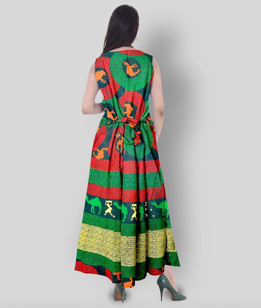 Trendy Men Rangun - Multicolor Cotton Blend Womens A-line Dress ( Pack of 1 ) - XL 2025 at ShopC