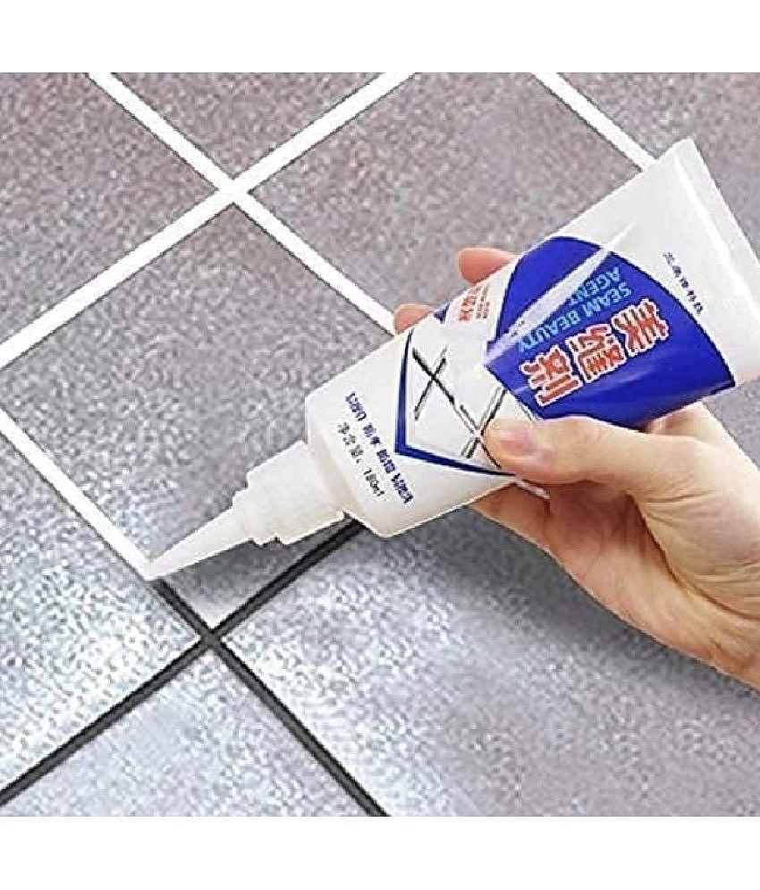 Gatih Tiles Gap Filler Crack Grout Grill Cleaner Paste Silicone Sealant for Sink Gaps/Grouts Repair Tube 180 g