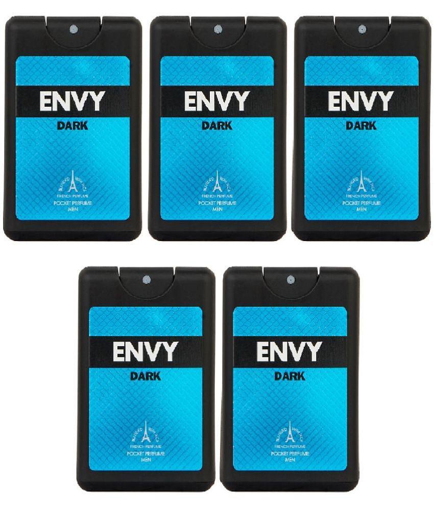 Envy  Dark Pocket Perfume Deodorant Spray & Pocket Perfume For Men 5 ( Pack of 5 )