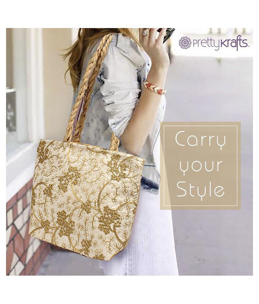 Top Men PrettyKrafts Gold Shopping Bags - 1 Pc - Gold 2025 at ShopCircuit | ONDC