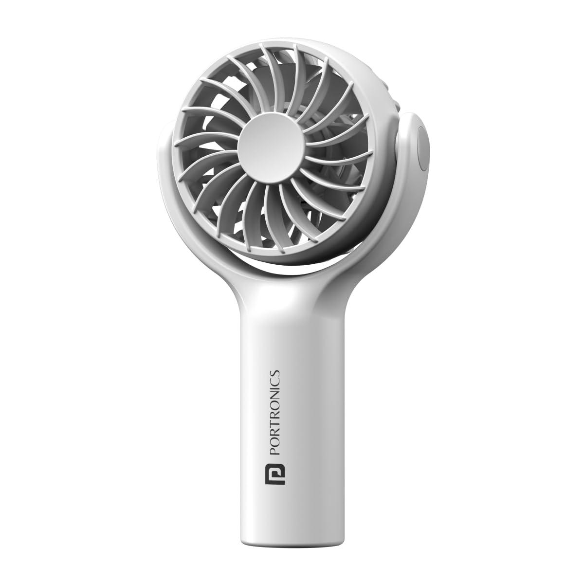 Portronics Toofan Mini Portable Rechargeable Fan (White)