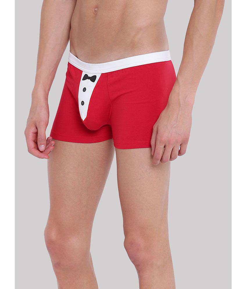 Chic Men La Intimo - Red LITR005 Cotton Blend Men's Trunks ( Pack of 1 ) - None 2025 at ShopCirc