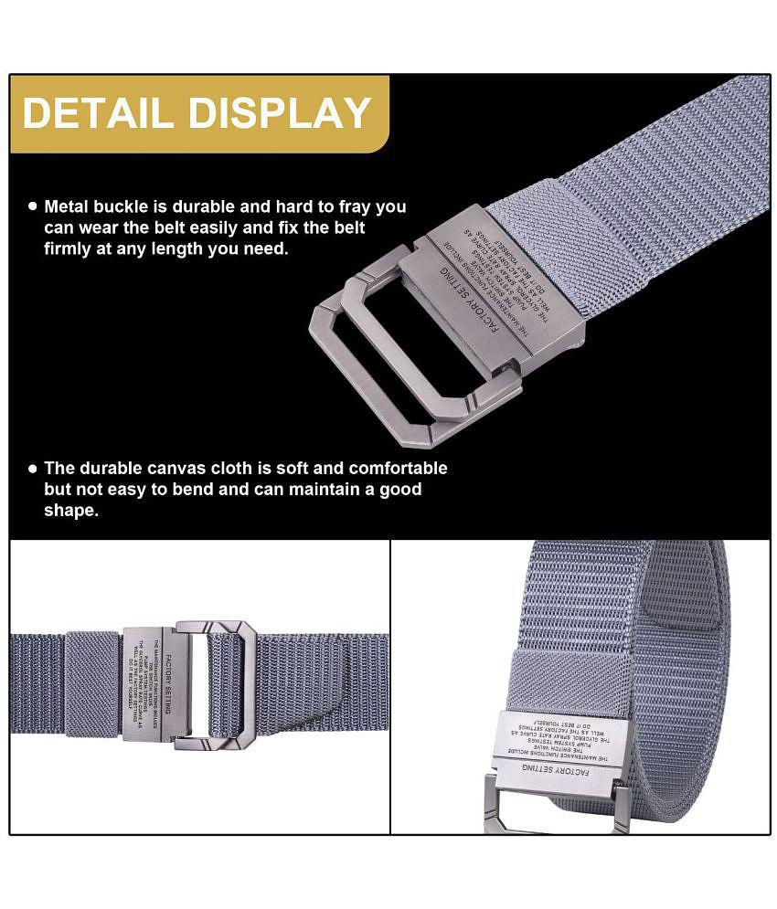 Best Men Zacharias - Gray Canvas Men's Casual Belt ( Pack of 1 ) - None 2025 at ShopCircuit | ON