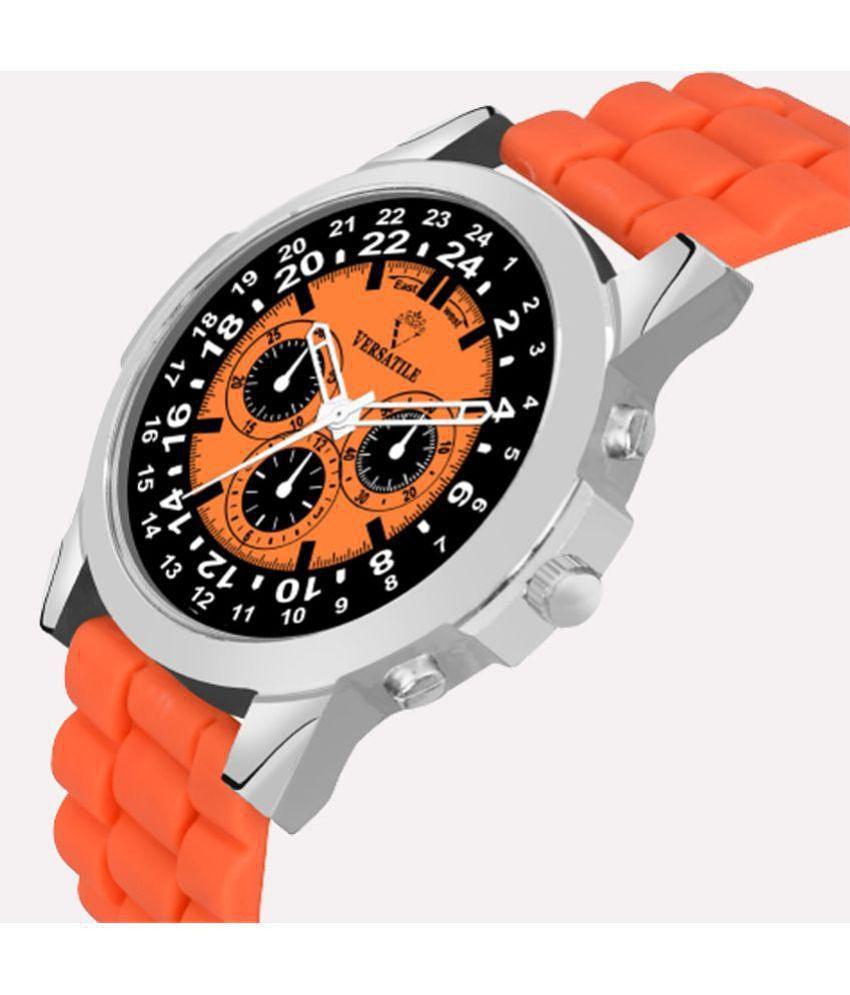 Versatile - Orange Silicon Analog Men's Watch